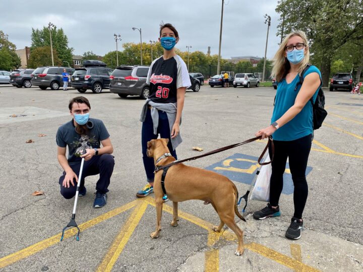 Lindsey Helps Out in Annual Portage Park Cleanup