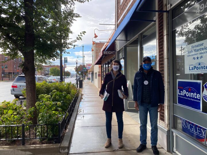 Lindsey Walks with Colleagues Across Chicagoland